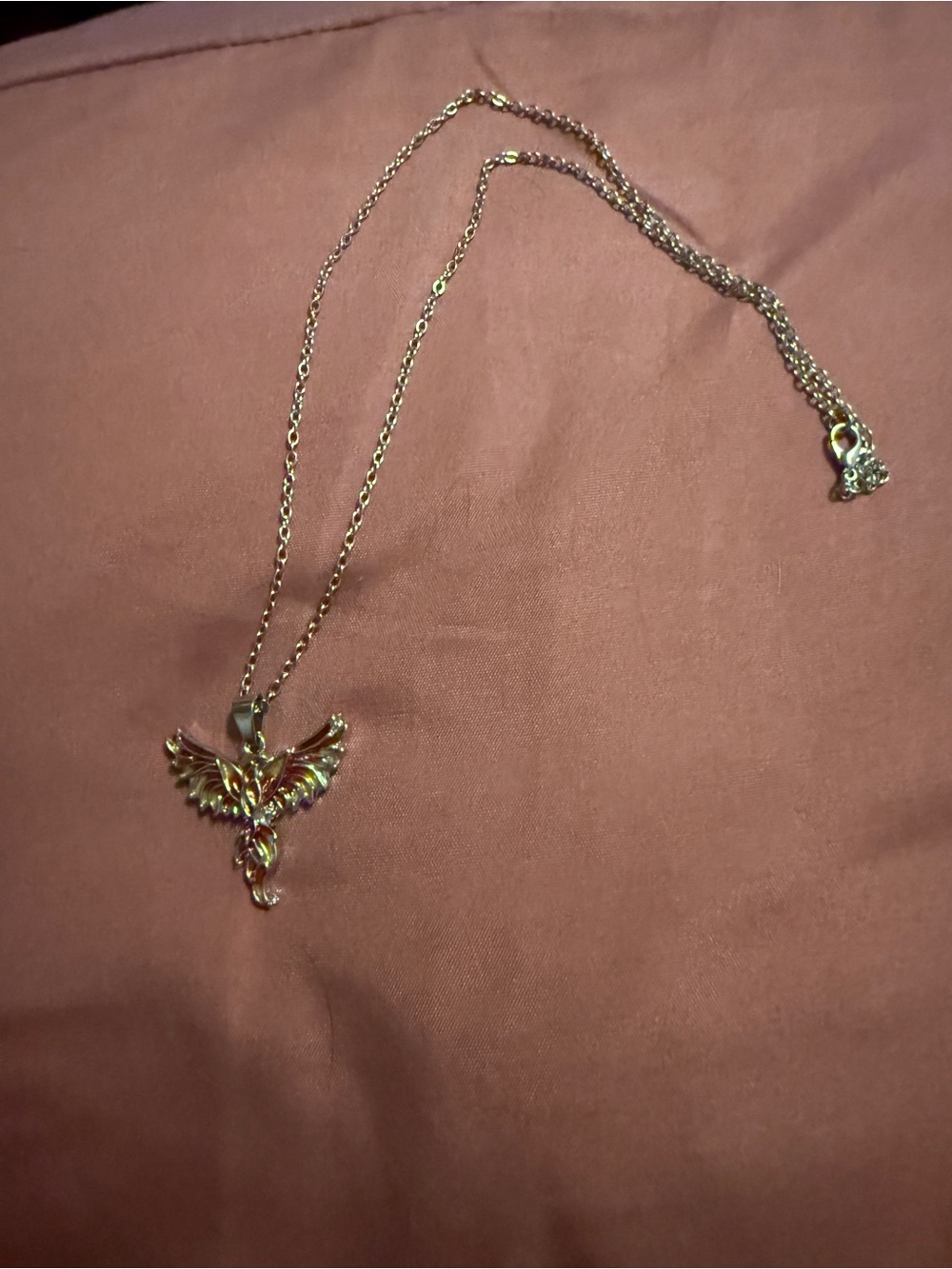 Gold Phoenix Pendant Necklace - Women Jewelry